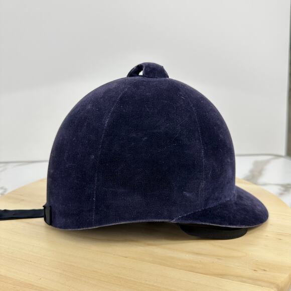 Vintage Miller Togs & Track Navy Velvet Showing Riding Hat  60cm Bow Equestrian - Picture 3 of 7